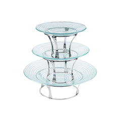 Round Stainless Riser, 11.5"D x 5.75"H, Silver