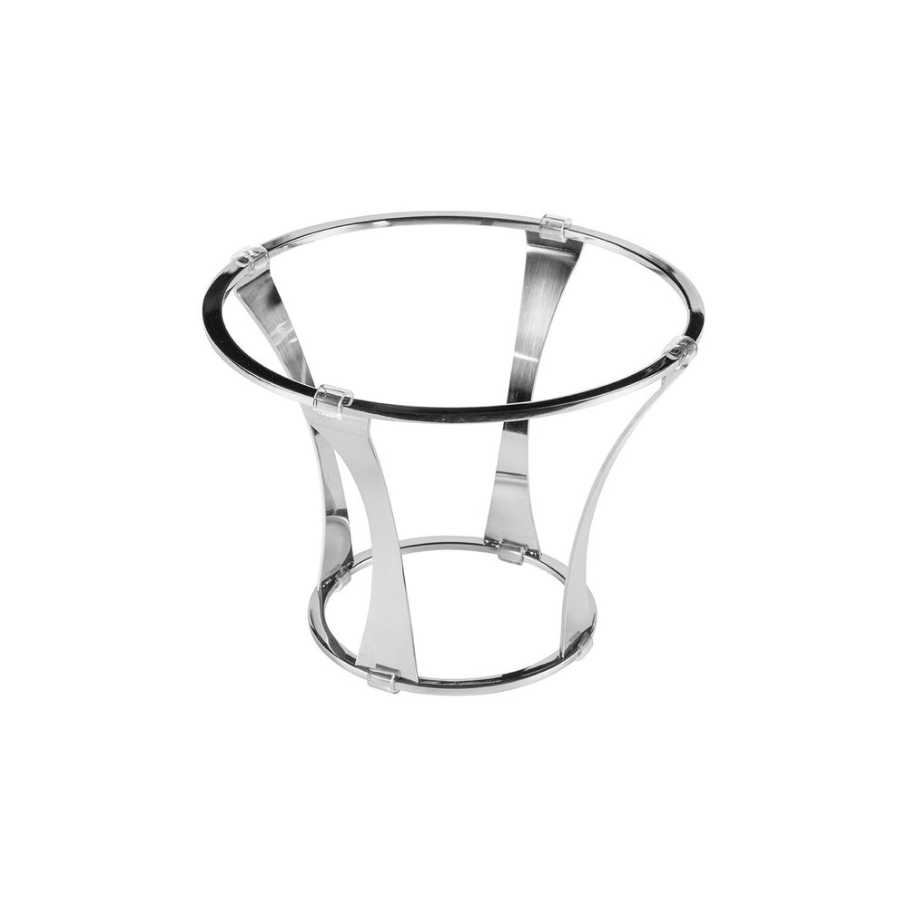 8" Silver Stainless Steel Round Display Riser