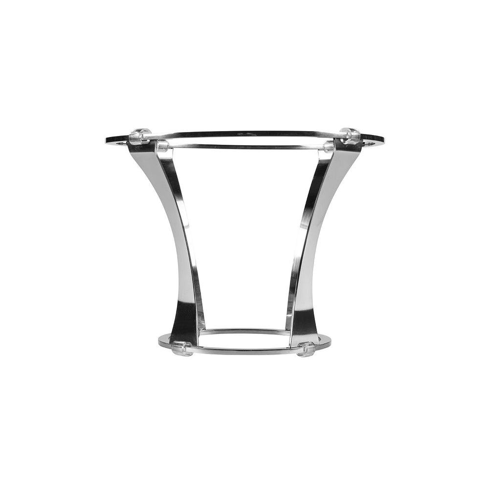 8" Silver Stainless Steel Round Display Riser