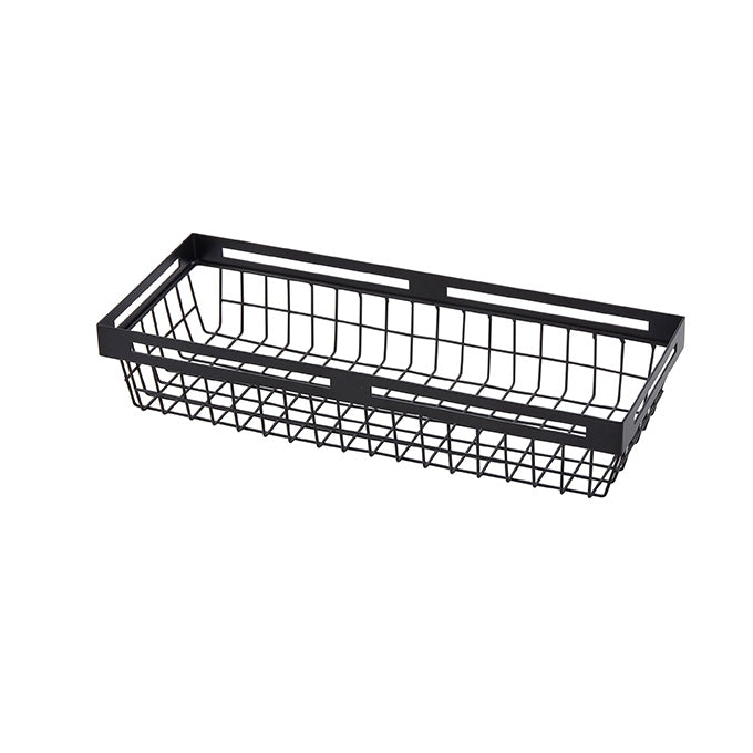 15" x 6" Rectangular Nestable Basket, Black