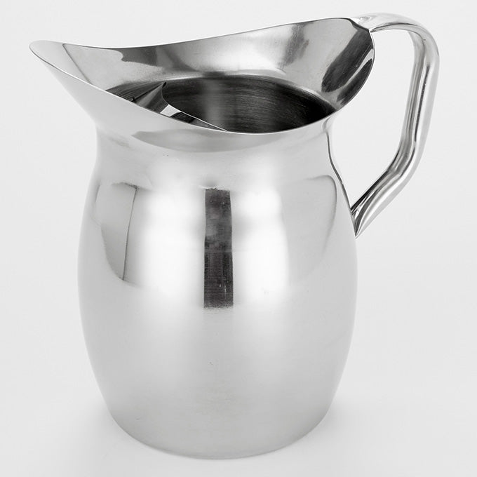 Bell Pitcher with Ice Guard, 100 oz., Stainless Steel Mirror Finish
