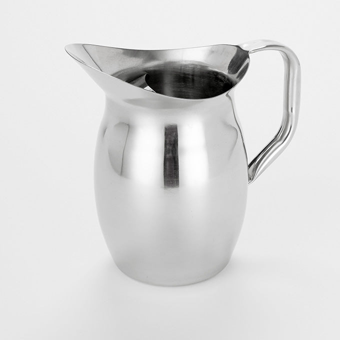 Bell Pitcher with Ice Guard, 68 oz., Stainless Steel Mirror Finish