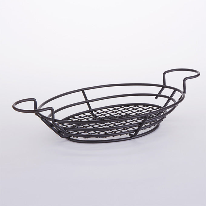 11" x 8" Oval Basket, Black
