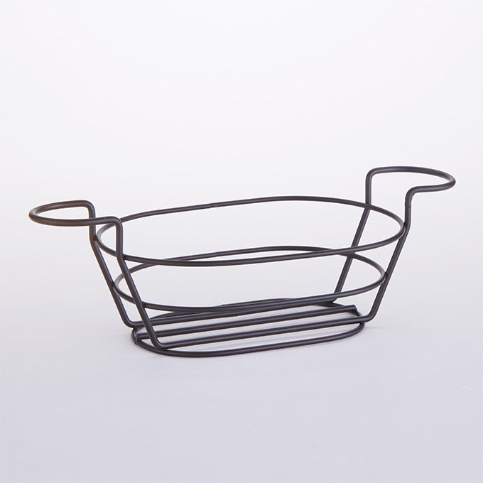 9" x 6" Oval Basket, Black