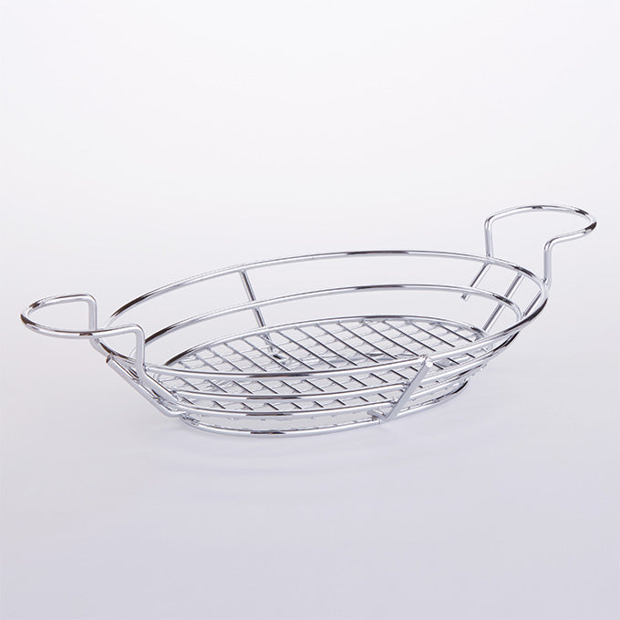 11" x 8" Oval Basket, Chrome