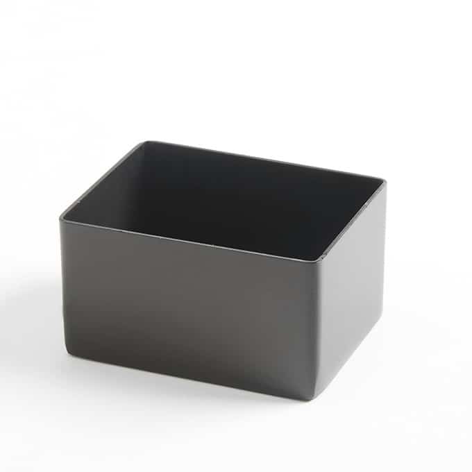 3-1/4"W x 2-3/4"L x 1-3/4"H Rectangular Sugar Packet Holder, PVD Black