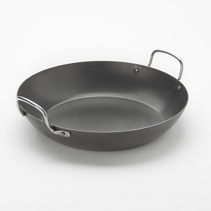 82 oz. Paella Pan, Black Steel
