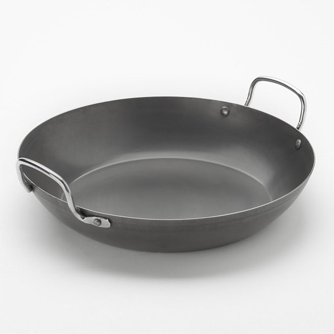 126 oz. Paella Pan, Black Steel