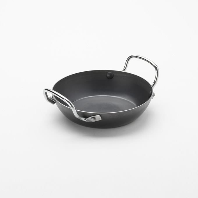 18 oz. Paella Pan, Black Steel
