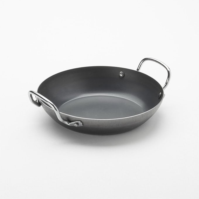 30 oz. Paella Pan, Black Steel