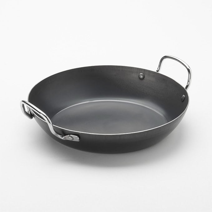 52 oz. Paella Pan, Black Steel