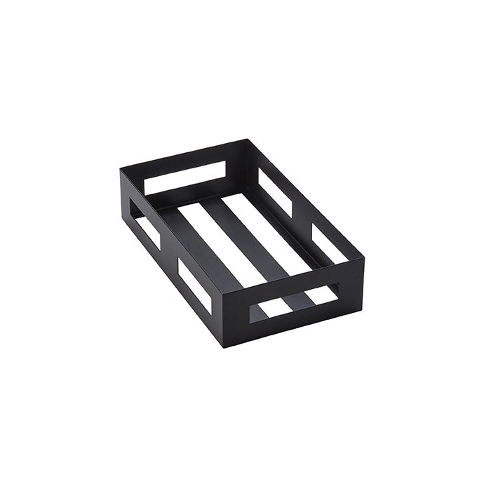 9-1/4" Stainless Steel Crate, Black