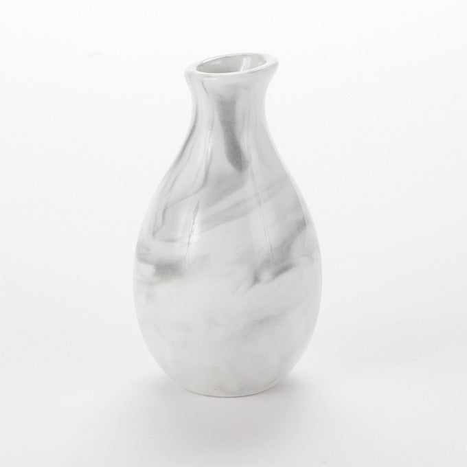 White Marble Ceramic Jug Bud Vase