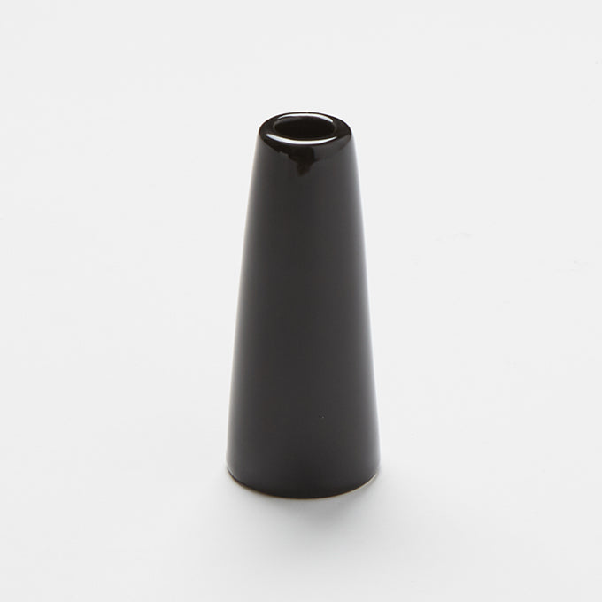 Black Ceramic Tower Bud Vase