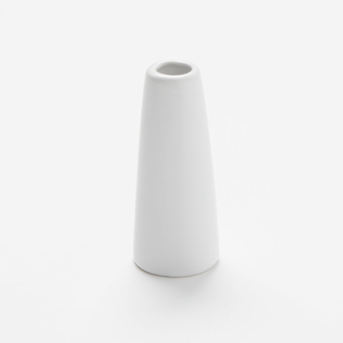 White Ceramic Tower Bud Vase