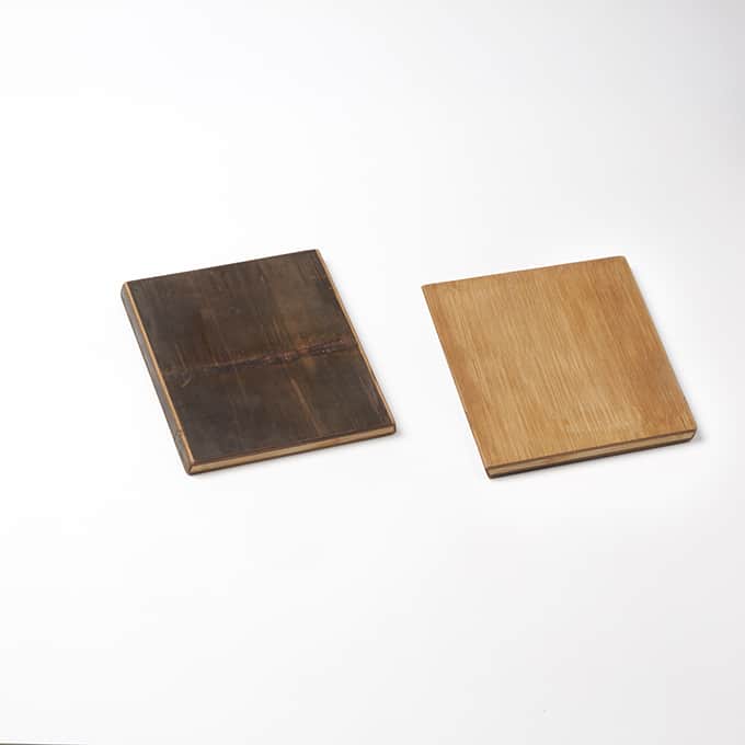 10"L x 9"W Rectangular Carbonized Bamboo Serving Board, Reversible