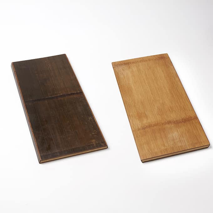 18-1/4"L x 9"W Rectangular Carbonized Bamboo Serving Board, Reversible