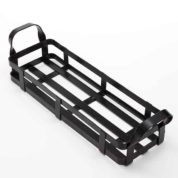 Condiment Rack with Handles, 12-3/4"L x 4-3/8"W, Black