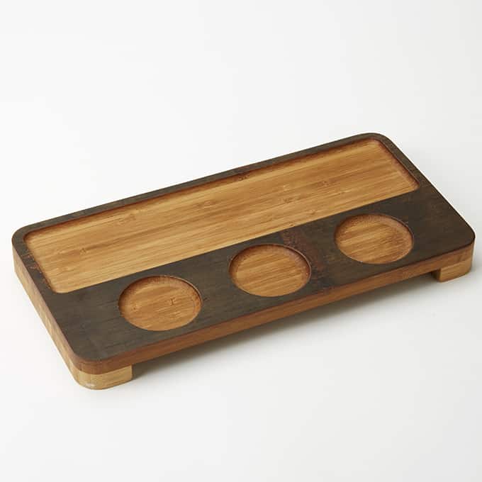 Paring Flight Board, 13-7/8" x 6-7/8", Carbonized Bamboo
