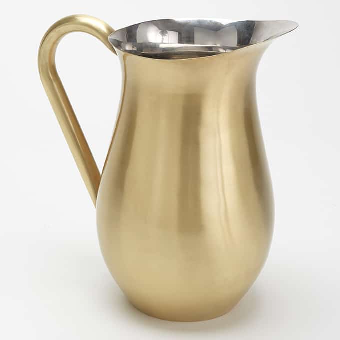 Bell Pitcher, 84 oz., Stainless Steel Satin Gold Finish