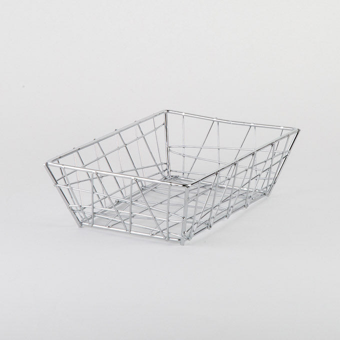 9" x 6" Zorro Basket, Chrome