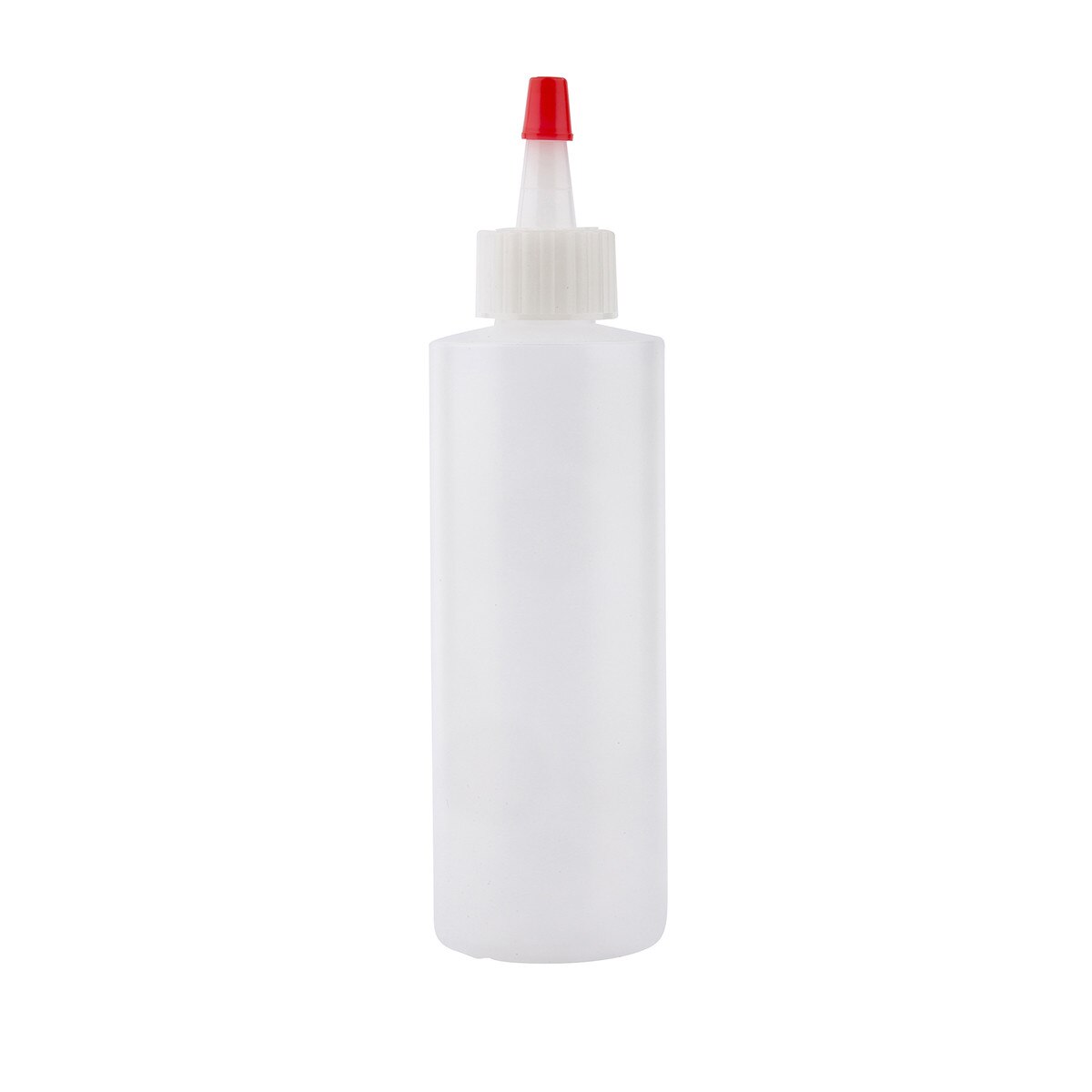 4 oz Clear Squeeze Bottle with Red Cone-Tip