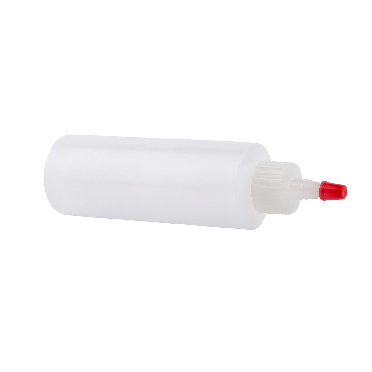 4 oz Clear Squeeze Bottle with Red Cone-Tip