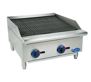 Chefmate 24" Gas Charbroiler, 10 gauge stainless steel radi 