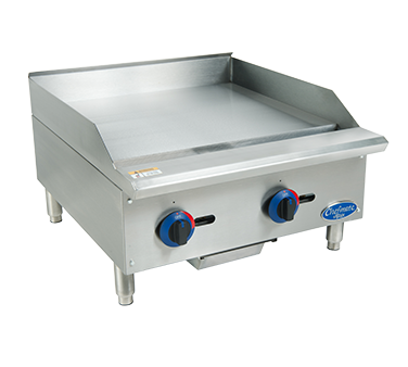 Chefmate 24" Gas Griddle, with manual controls, 3/4" polish 