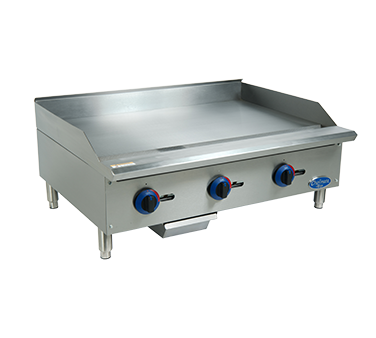 Chefmate 36" Gas Griddle, with manual controls, 3/4" polish 