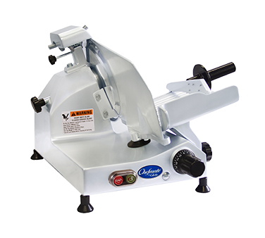Chefmate Food Slicer, manual, 9" diameter knife, 0 to 9/16" 