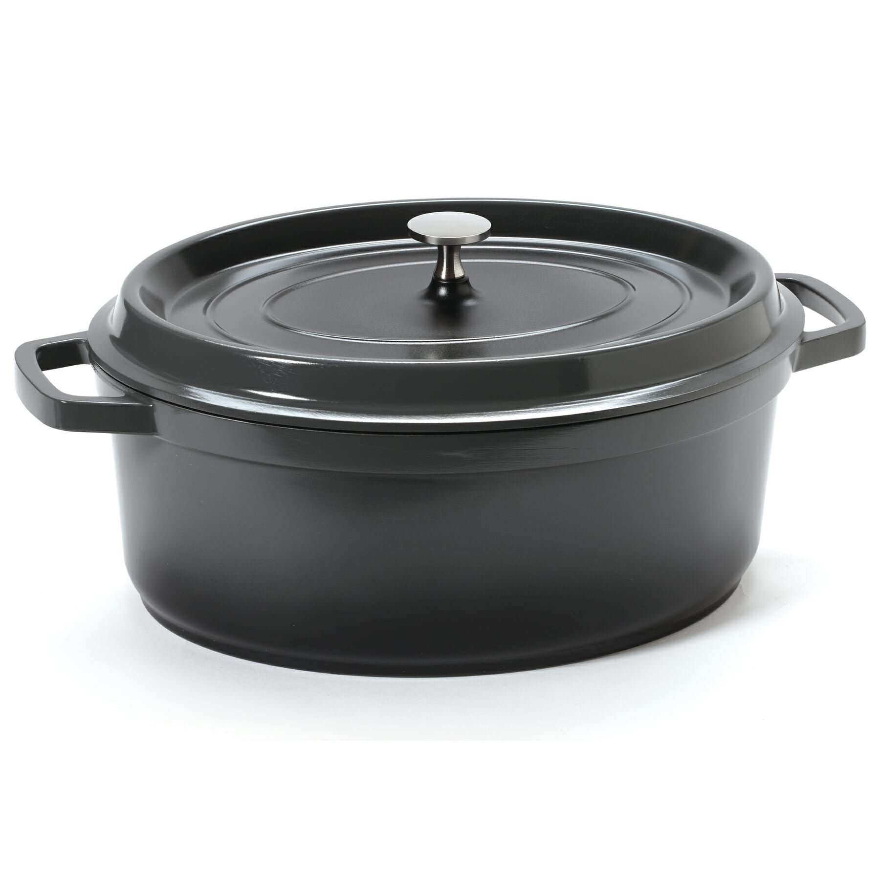 Heiss™ 6-1/2 qt. Oval Induction Dutch Oven with Lid, Gray