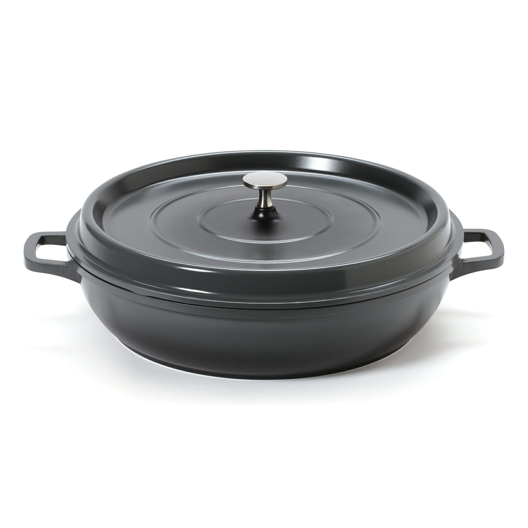 Heiss™ 4 qt. Round Braiser Pan with Lid, Gray