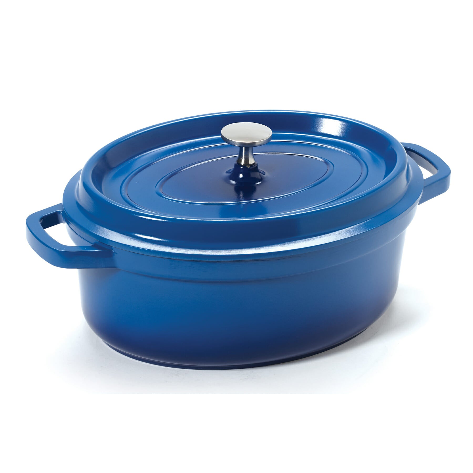 Heiss™ 3-1/2 qt. Oval Induction Dutch Oven with Lid, Cobalt Blue