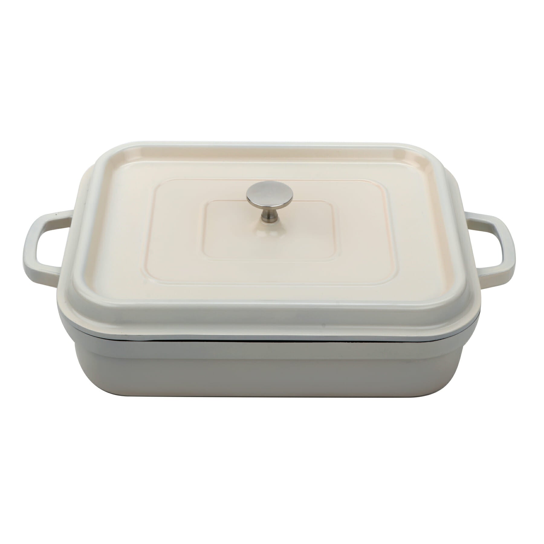 Heiss™ 5 qt. Rectangular Induction Roaster with Lid, Antique White