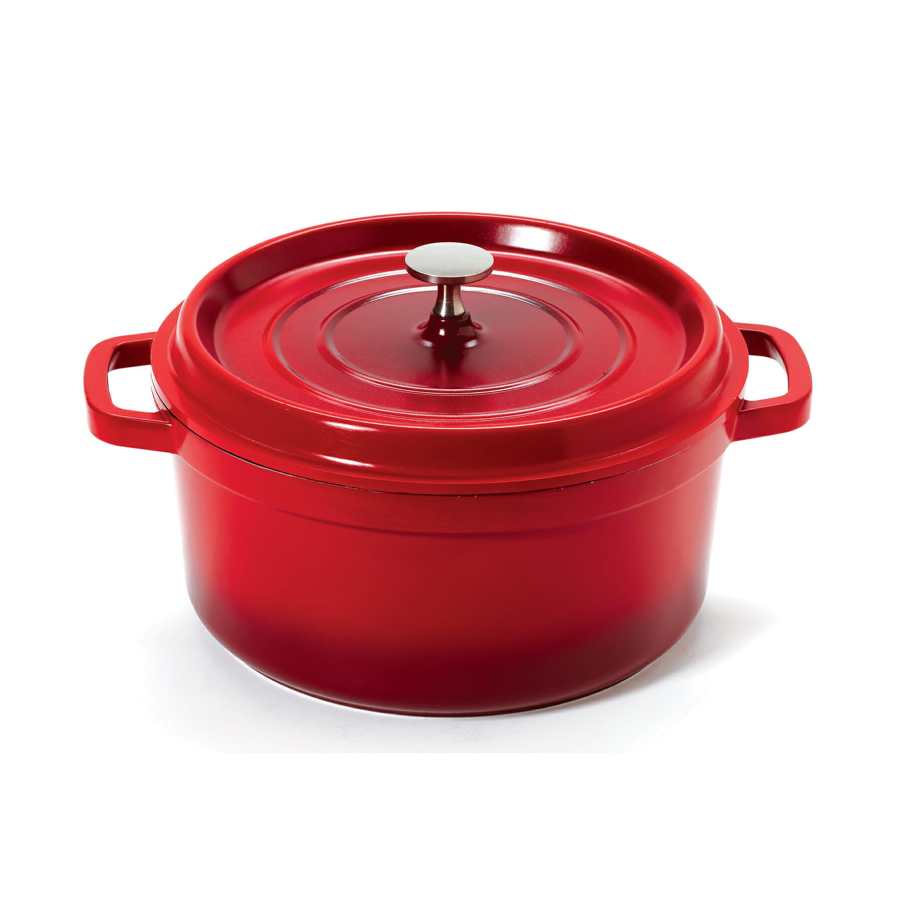 Heiss™ 4-1/2 qt.Round Induction Dutch Oven with Lid, Red