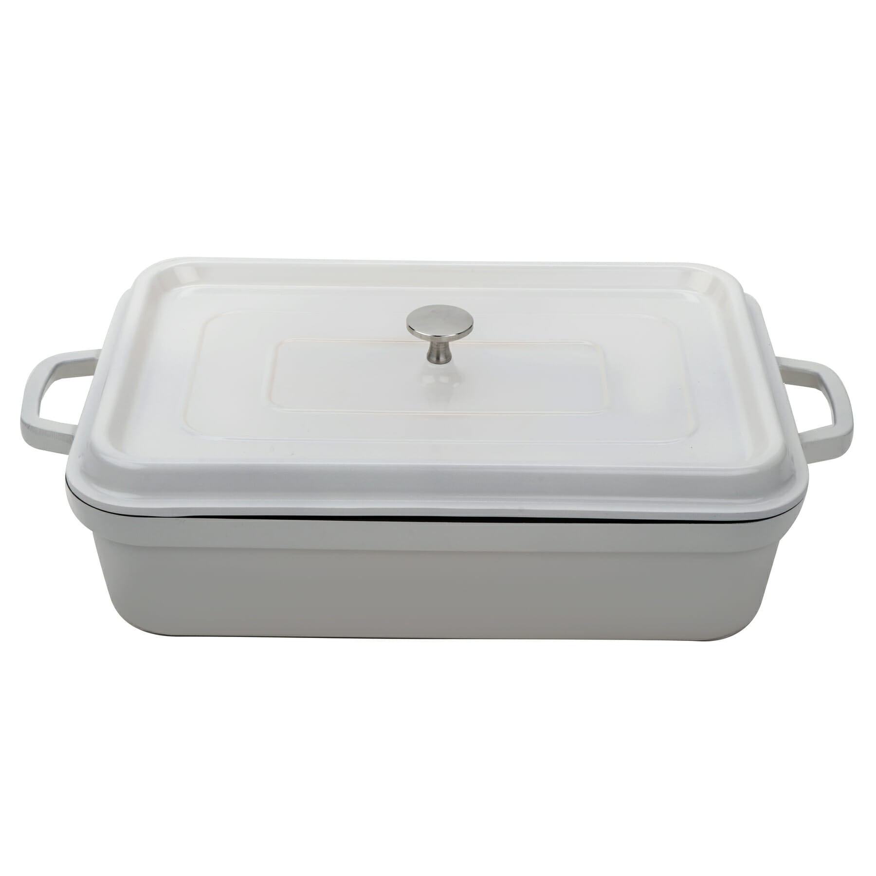 Heiss™ 7.5 qt. Rectangular Induction Roaster with Lid, Antique White
