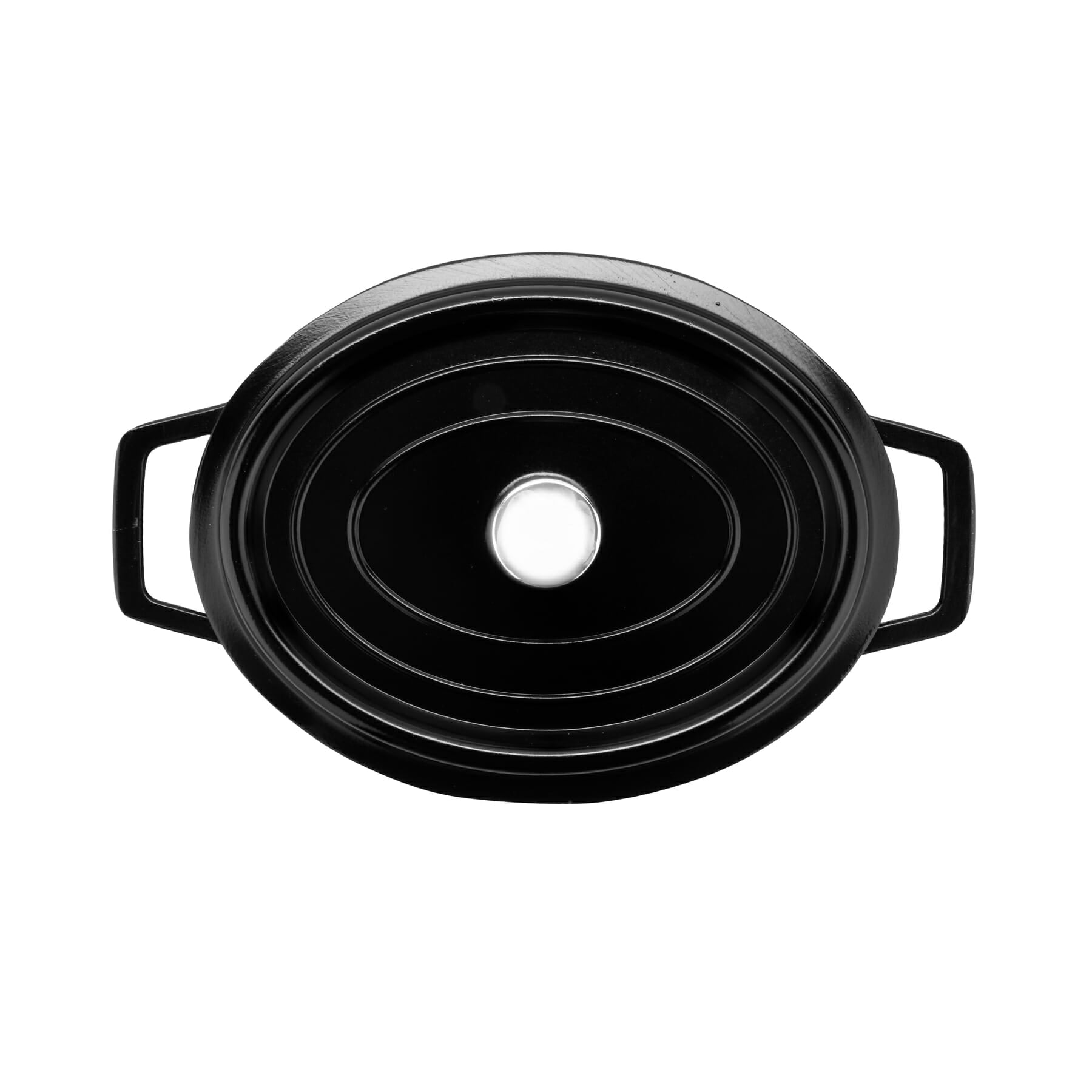 Heiss™ 12 oz. Oval Mini Induction Pot with Lid, Black
