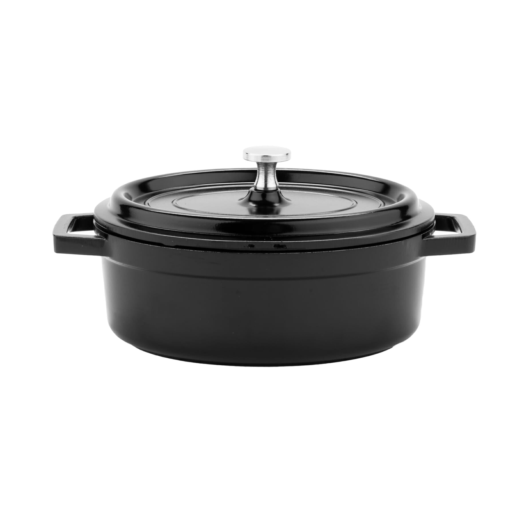 Heiss™ 12 oz. Oval Mini Induction Pot with Lid, Black