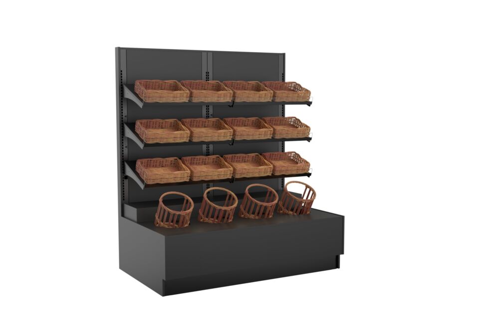 Addenda® Self-Service Bread Wall, 72"W x 43-5/8"D x 82-3/4"H