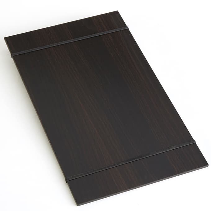 Espresso Wood Rubber Band Menu Holder, 9" x 15-1/2"