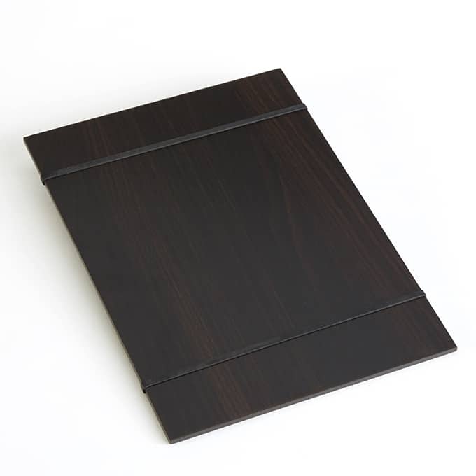 Espresso Wood Rubber Band Menu Holder, 9" x 12-1/2"