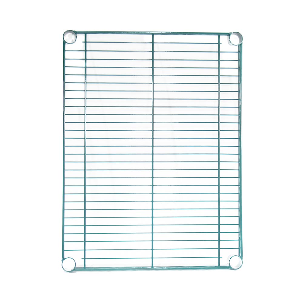 Shelving, wire, 24"W x 18"D, green epoxy