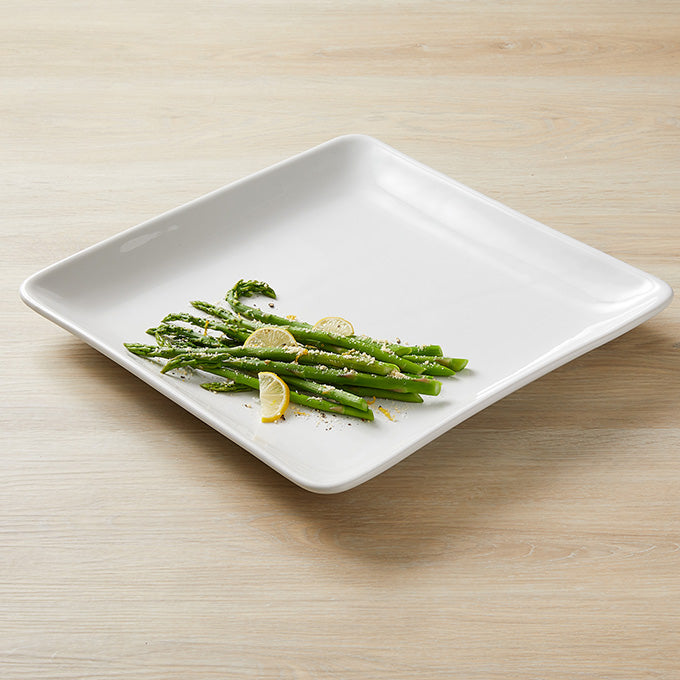 Prestige 14" Square Plate, White