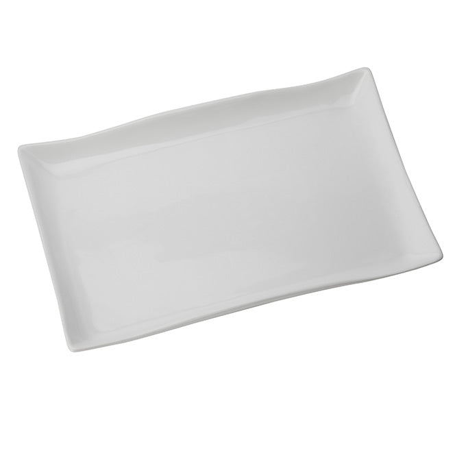 21-3/4"L x 14-1/8"W Ceramic Rectangular Platter, White