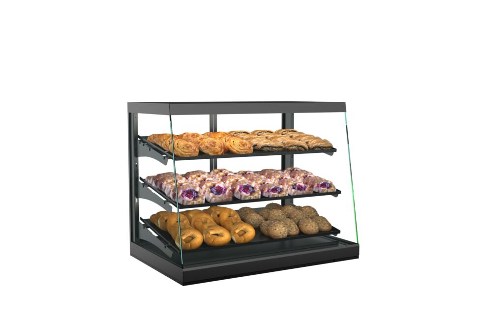 Impulse® Service/Self-Service Non-Refrigerated Display Case, countertop, 38-1/8"W x 25"D x 30-5/8"H