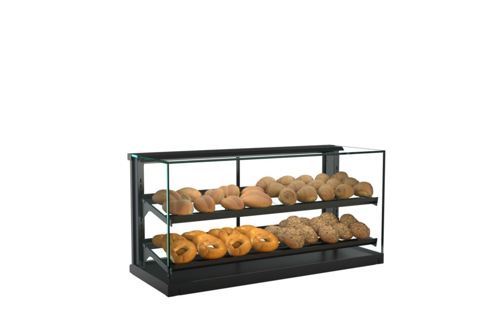 Impulse® Service/Self-Service Non-Refrigerated Display Case, countertop, 34"W x 18"D x 22"H