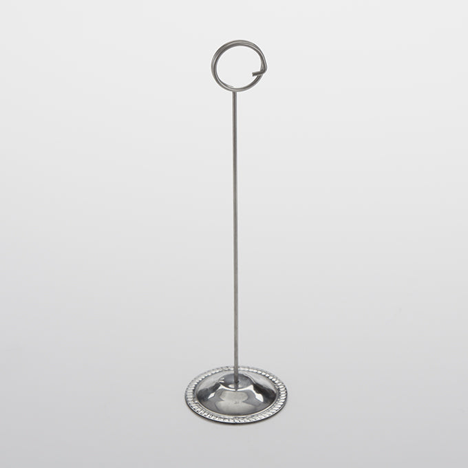 Card Holder, Stainless Steel, Wire Loop Clip, 10"H