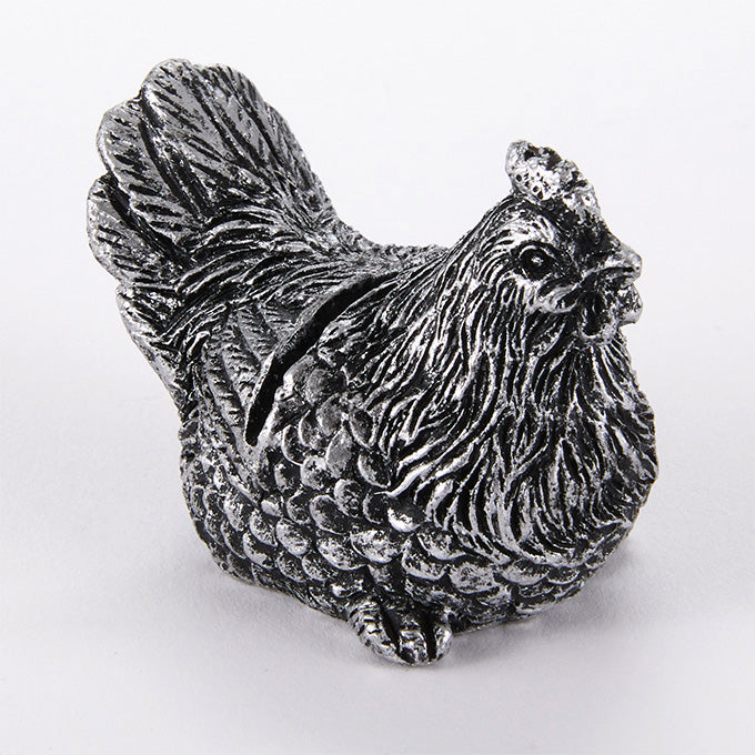 Card Holder, Polyresin, Hen