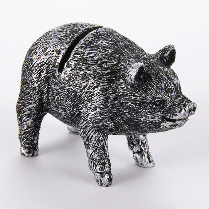 Card Holder, Polyresin, Pig